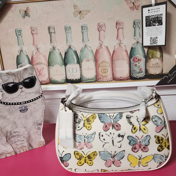 Coach Multicolor Butterfly Print Shoulder Bag - Picture 2 of 2